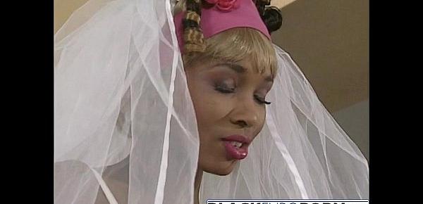  Ebony bride gets pounded by best man white dong